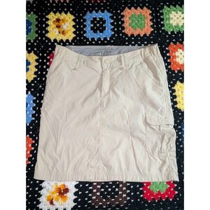 Duluth Trading Co. Skirt Women's Size 4 Beige Improved Khaki Hiking Cargo Skort